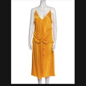 ACLER Plunge Neckline Midi Length Dress